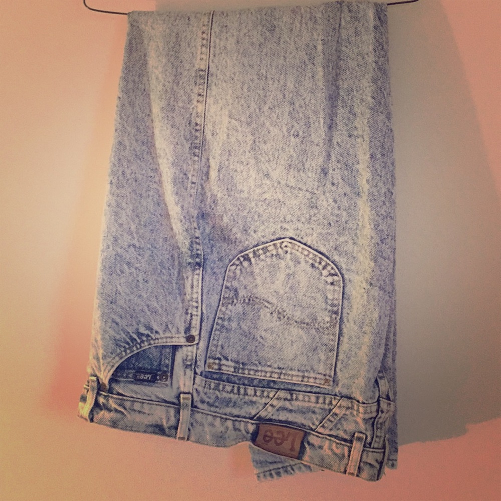 Vintage 80s white washed Lee Jeans